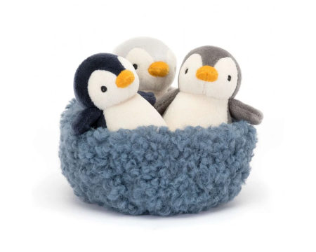 Peluche Jellycat trio de petits pingouins - Nesting Penguins