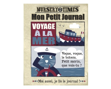 Petit journal en tissu Crinkly pour bébé - Voyage à la mer