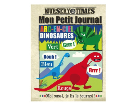 Petit journal en tissu Crinkly pour bébé - Dinosaures