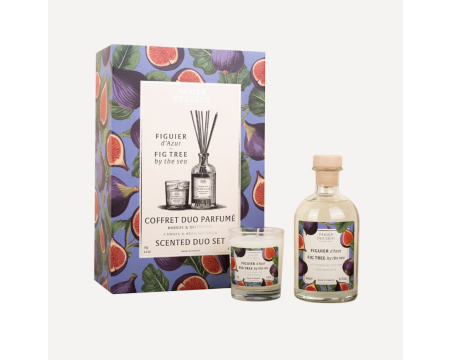 Coffret bougie parfumée et diffuseur Figuier d'Azur Panier des sens