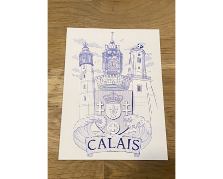 Carte postale Blason de Calais