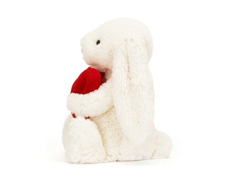 Peluche Jellycat Bashful Red Love Heart Bunny - lapin et coeur rouge