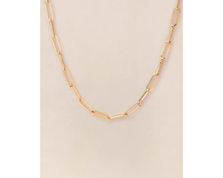Le collier maillons XL doré à l'or fin 24 carats