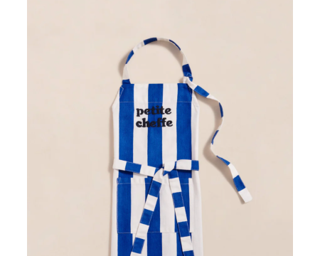 Tablier "petite cheffe" bleu