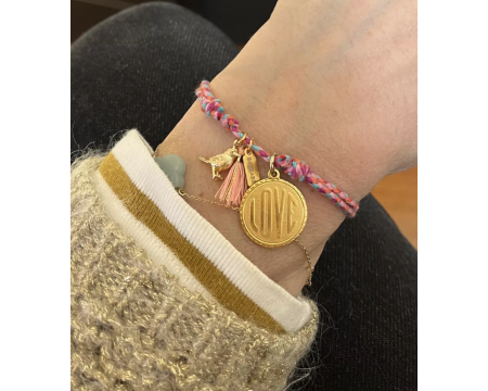 Bracelet médaille LOVE