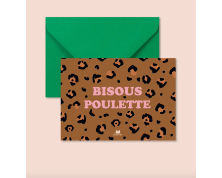 Carte postale Bisous Poulette - Ma Petite Vie