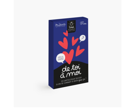 Jeu de carte - De toi à moi MINUS