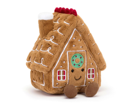 Peluche Jellycat maison en pain d’épice - Amuseable Gingerbread House