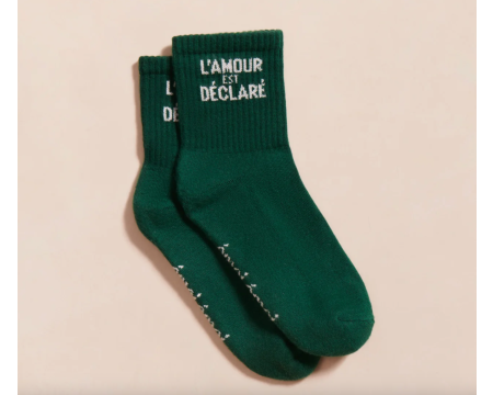 LES CHAUSSETTES L'AMOUR EST DÉCLARÉ - VERT 