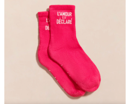 LES CHAUSSETTES L'AMOUR EST DÉCLARÉ - ROSE