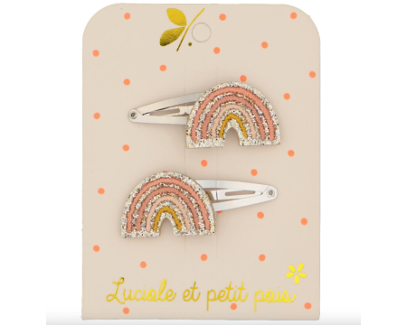 Duo de barrette arc-en-ciel