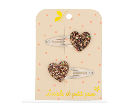 Duo barrette coeur