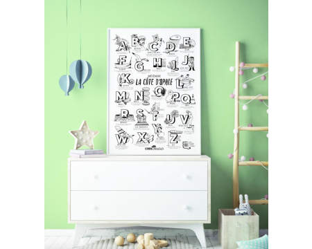 Poster à colorier ABECEDAIRE 50x70 cm