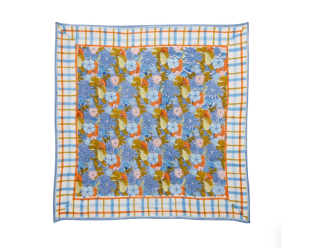 Foulard imprimé Indien Enfant - Magic Garden Pervenche
