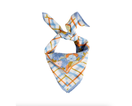 Foulard imprimé Indien Enfant - Magic Garden Pervenche
