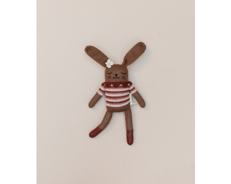 Doudou lapin top vintage sienne