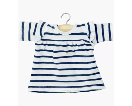 Robe Mélodie en jersey à rayures bleu marine