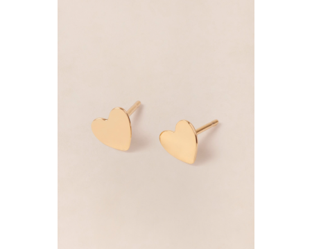 Boucles d'oreilles coeur Céleste émoi émoi - or fin 24 carats