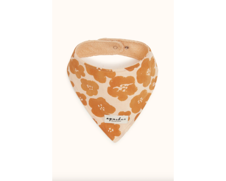 Bavoir en pointe Bami Flora Bold - Orange