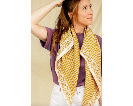 Big foulard LATIKA Mosaïc Tobacco - APACHES