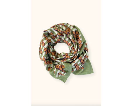 Big foulard LATIKA Popcorn Olive - APACHES