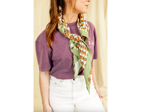 Big foulard LATIKA Popcorn Olive - APACHES