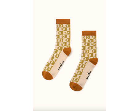 Chaussettes Estrella Damier Olive