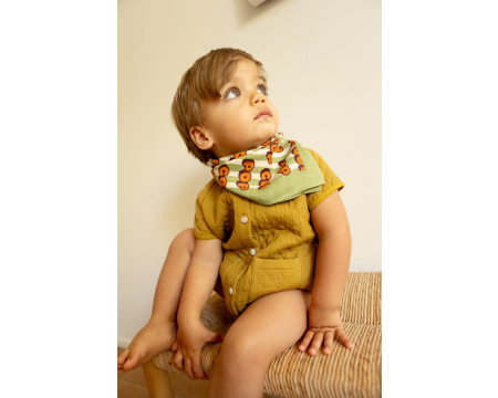 Small foulard Popcorn Olive APACHES