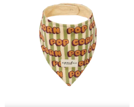 Bavoir en pointe Bami Popcorn Olive