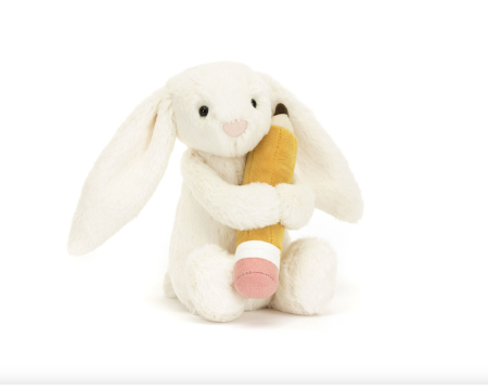 Peluche Bunny with pencil - Lapin avec crayon JELLYCAT