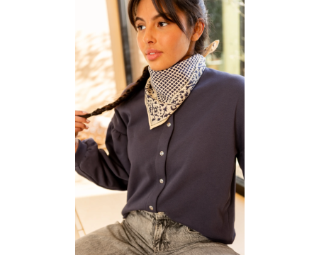 Small foulard Manika Mosaic Graphite APACHES
