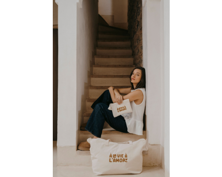 Pochette en coton - A la vie à l'amor