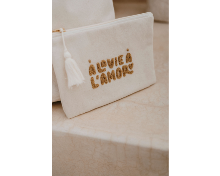 Pochette en coton - A la vie à l'amor