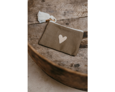 Porte-monnaie Love Taupe