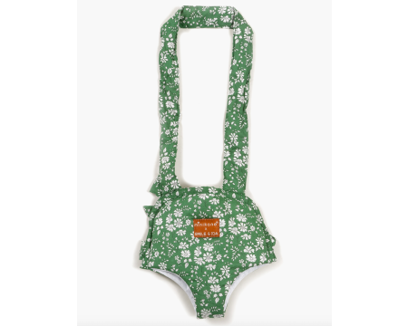 Porte poupée Liberty Capel vert Emile & Ida