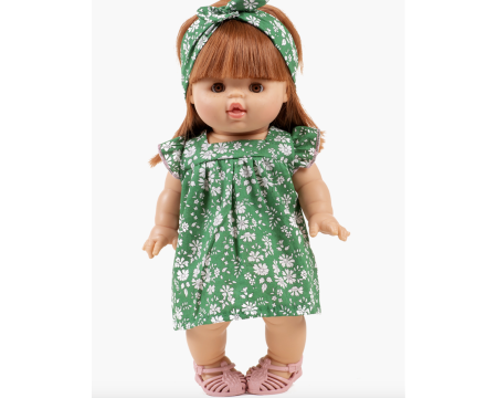 Robe Ida et son headband en coton Liberty - Capel vert Emile & Ida