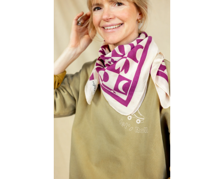 Foulard Palika Damier Fuchsia APACHES