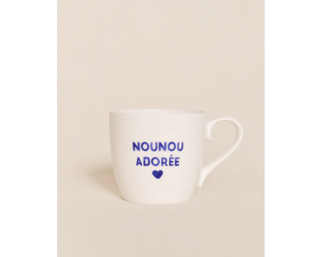 Le mug Nounou adorée - bleu