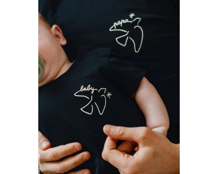 T-shirt Baby Bird brodé en coton bio
