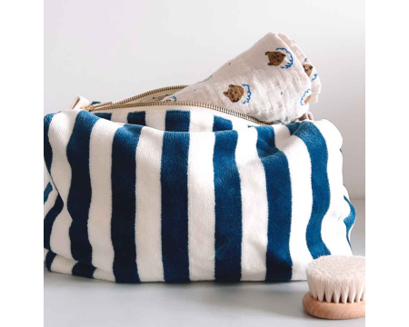 Trousse de toilette Vic Rayures Blue Midnight ROSE IN APRIL