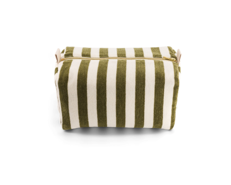 Trousse de toilette Vic Rayures Kaki ROSE IN APRIL