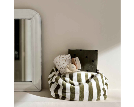 Trousse de toilette Vic Rayures Kaki ROSE IN APRIL