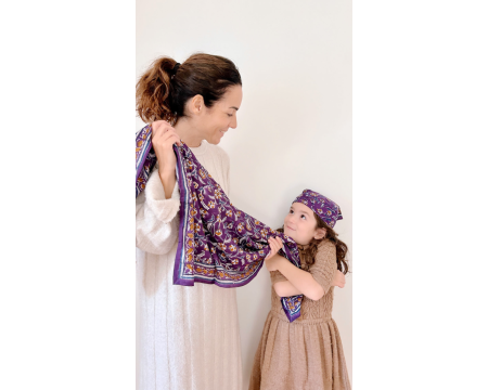 Foulard adulte Dheli Purple SO FAMILY