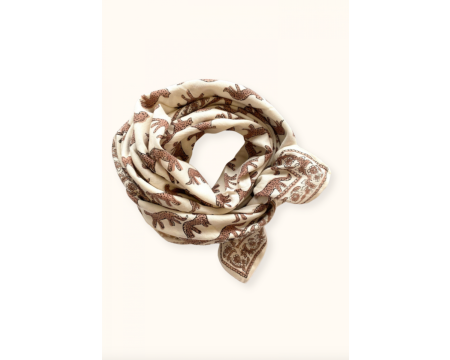 Big foulard Latika Bengale Latte APACHES