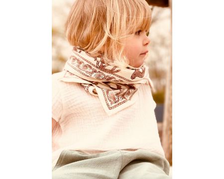 Big foulard Latika Bengale Latte APACHES