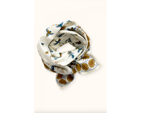 Big foulard Latika Cerisier Fleur de vanille APACHES
