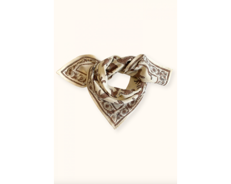 Small foulard Manika Bengale Latte APACHES