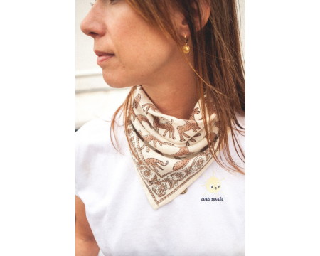 Small foulard Manika Bengale Latte APACHES