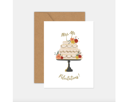 Carte postale Mr and Mrs L'ART DU PAPIER