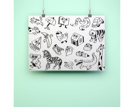 My First Art - Poster géant à colorier OMY 